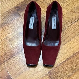 Bruno Magli Women's Burgundy Suede Heels